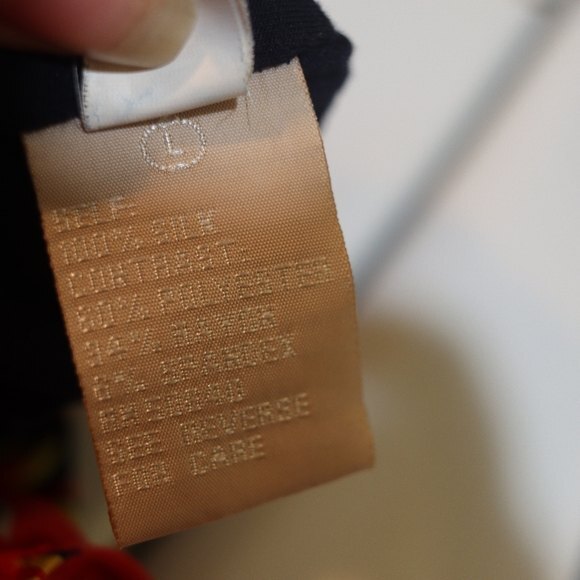 Hype Silk Floral Color Block Open Back Top LG - Picture 8 of 11